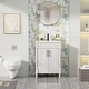 preview thumbnail 32 of 45, 24"/30"/36" Retro Bathroom Vanity W/ Drop in Sink Combo Cabinet Set White - 24"