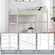 preview thumbnail 25 of 31, Metal Loft Bed Full with Guardrails, Flat Ladder, Kids, Teens, Adults