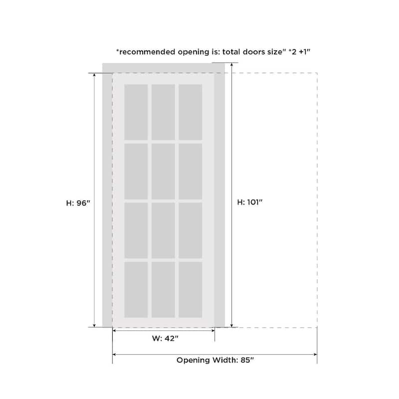 Sliding Pocket Door / Mela 0733 Painted White / Kit Rail Hardware / MDF Interior Bedroom Modern Doors