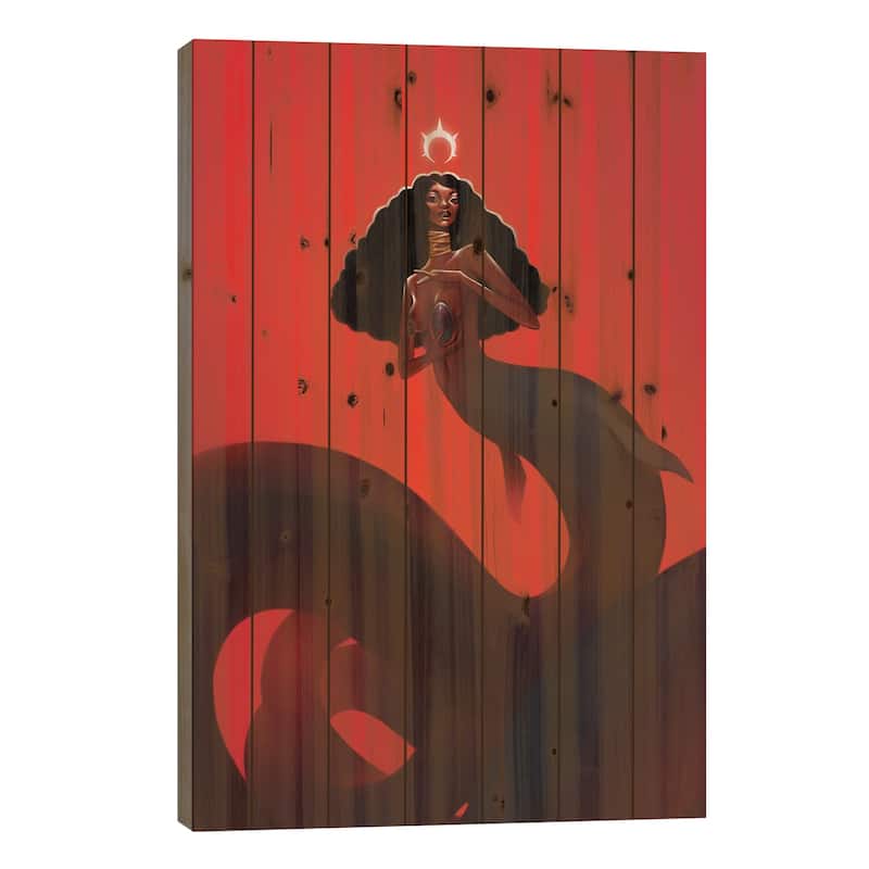 Obsidian Trove Print On Wood by Ejiwa Ebenebe - Multi-Color - 26x18x1.5