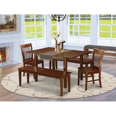 Dining Room Table Set - 7 Piece Wood Table & Chair Set - Classic Design