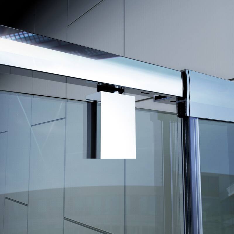 DreamLine Flex 32 in. D x 32 in. W x 74 3/4 in. H Pivot Shower Enclosure and Shower Base Kit - 32" x 32" - 32" x 32"