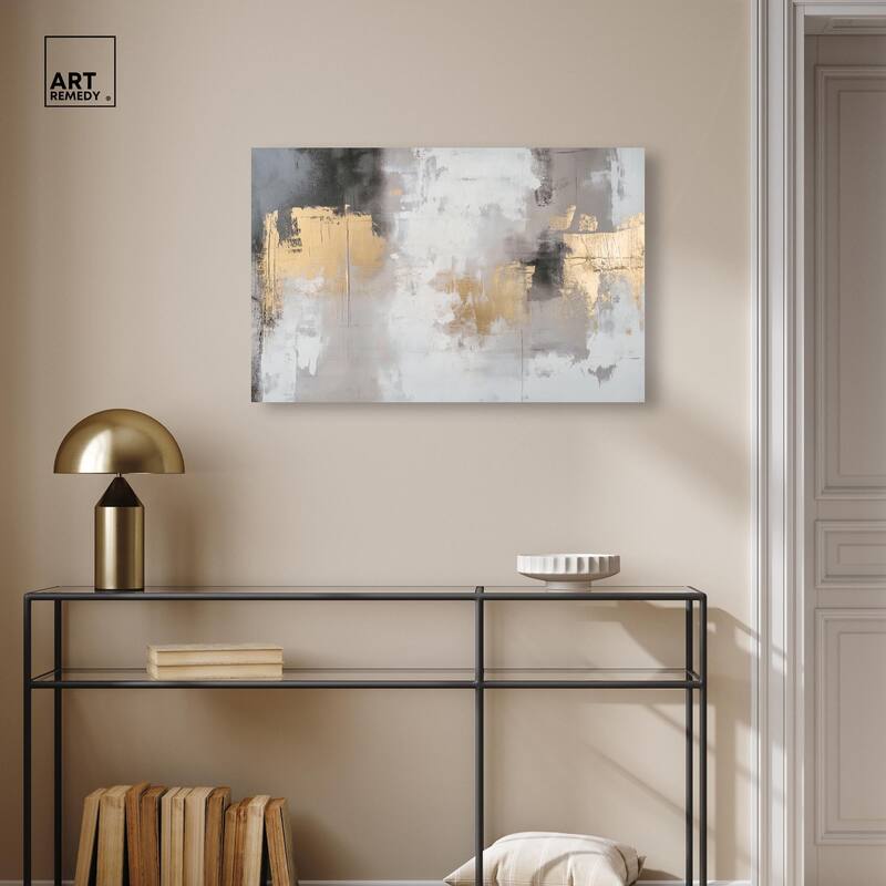 Gilded Gray I Canvas by Art Remedy, Gallery Wrapped