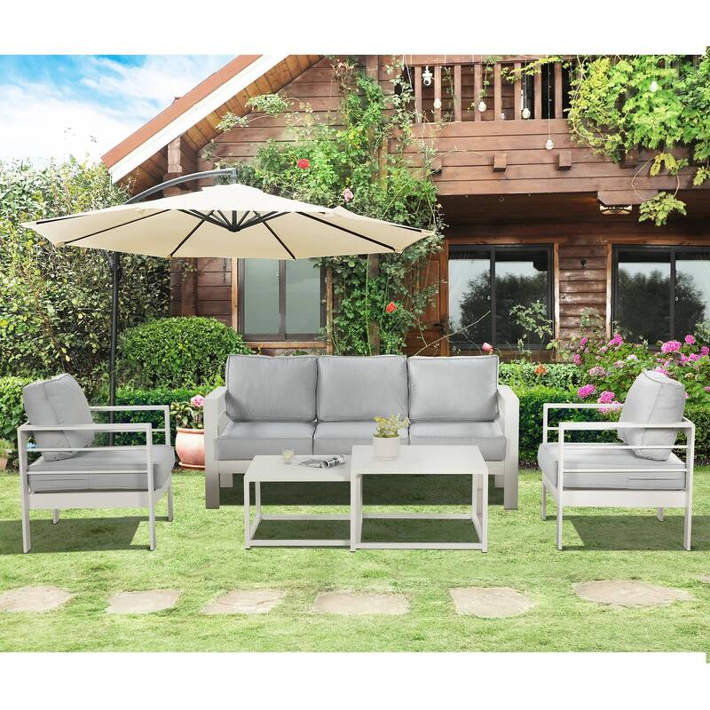 Royalcraft 5 pcs Aluminum Outdoor Patio Conversation Set