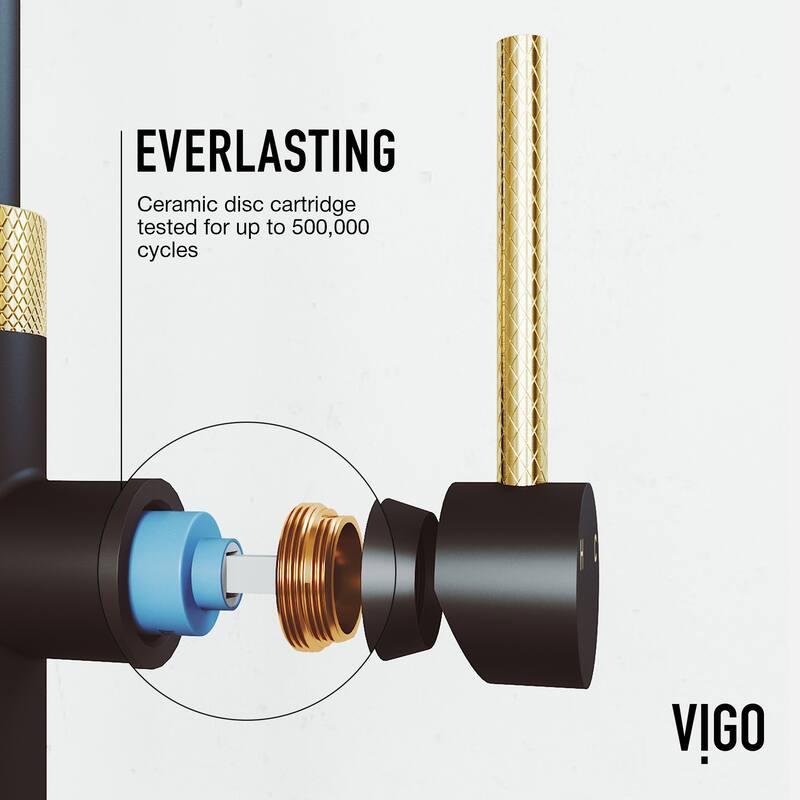 VIGO Bristol 19" H Single Handle Pull-Down Sprayer Kitchen Faucet