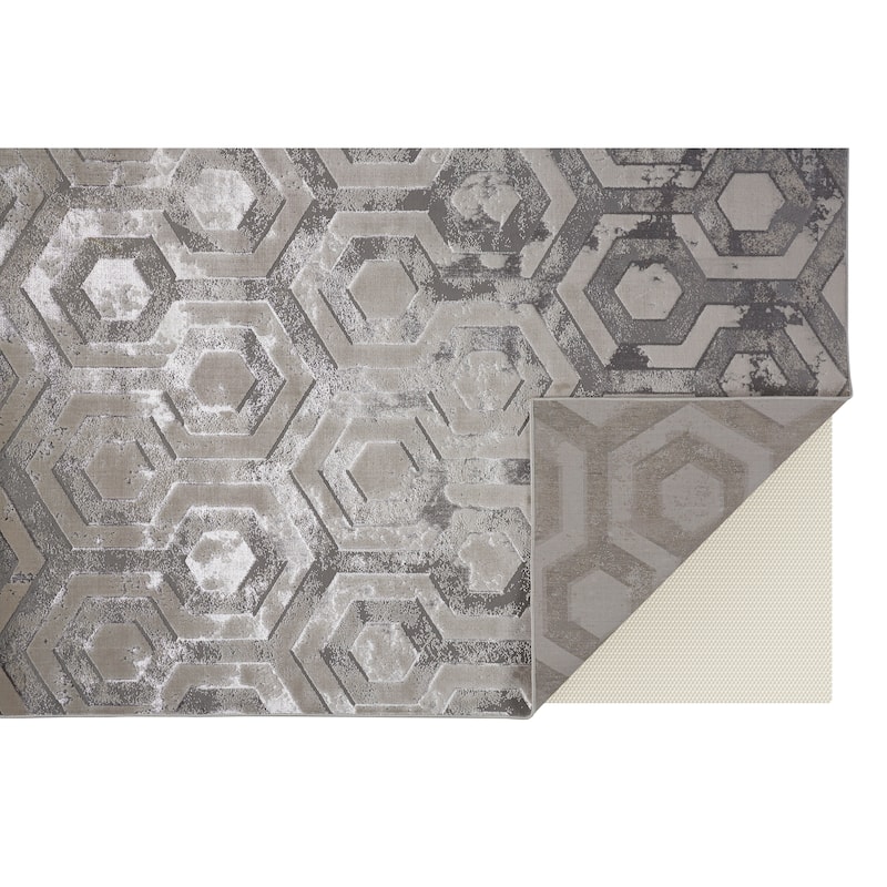 Grand Bazaar Orin Machine Made Distressed Modern Area Rug