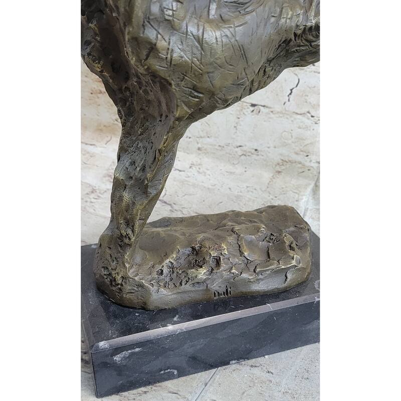Rhinoceros Rhino Bronze Metal Handmade Statue Sculpture Modern Art 14 Inches X 10 Inches