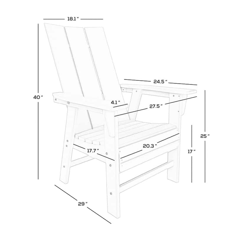 Shoreside 7-Piece Rectangular Poly Eco-Friendly All Weather Outdoor Dining Set