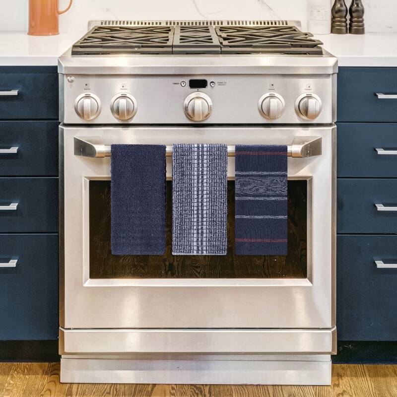 Nautica Home Cotton Classics Textured 18" x 28" 3 Piece Kitchen Towel Set