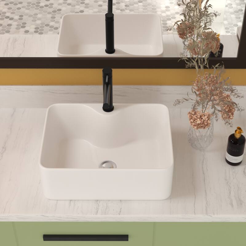 Ceramic Rectangular Sink for Bathroom