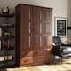 Palace Imports 100% Solid Wood Grand Wardrobe Armoire - Mocha