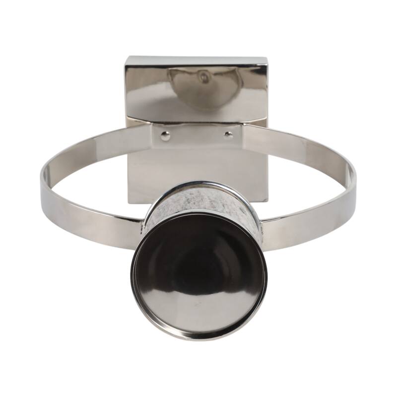 Candle Holder - Metal with Marble Sphere