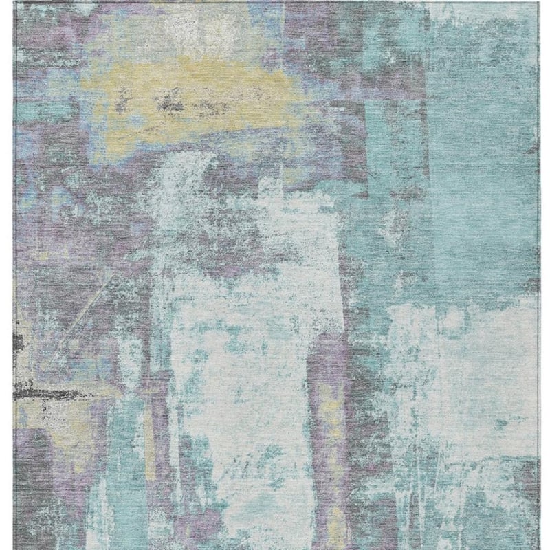 HomeRoots Abstract Transitional Rectangle Outdoor Rug