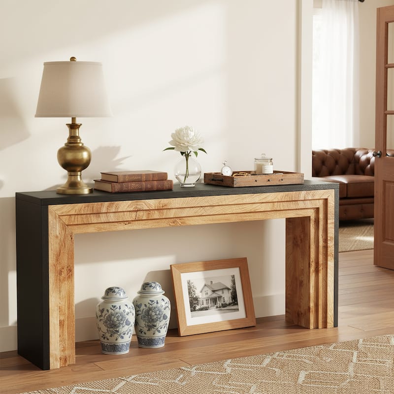 70.9 Inch Narrow Long Console Sofa Table Behind Couch - 11.61" D x 70.9" W x 32.68" H