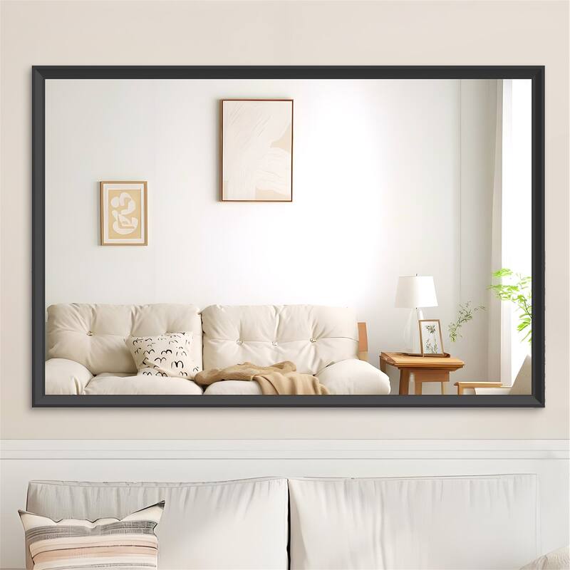 60" x 40" Oversized Rectangle Bathroom Wall Mirror with Aluminum Frame