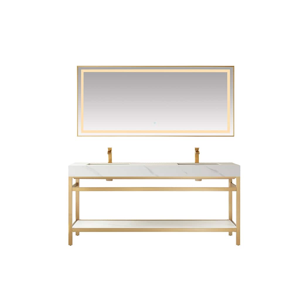 Miseno MV702572 Funes 72" Free Standing Double Basin Vanity Set with