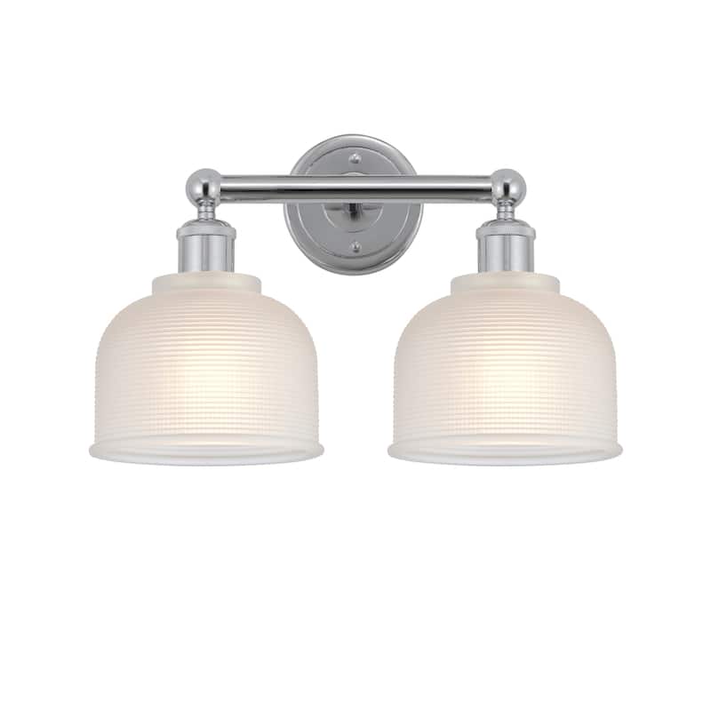 Innovations Lighting 616-2W-11-15 Dayton Vanity Dayton 2 Light 15" - Polished Chrome / White