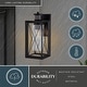 preview thumbnail 4 of 10, Milton Matte Black Motion Sensor Dusk to Dawn Outdoor Wall Light Transitional Clear Glass - 6-in W x 14-in H x 7-in D
