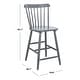 preview thumbnail 11 of 10, SAFAVIEH Galena 24-inch Spindle Farmhouse Counter Stool (Set of 2) - 19.9" x 20.1" x 43.1"