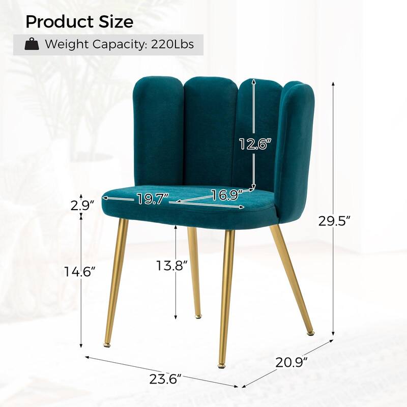 Anjela Side Chair with Tufted Back Set of 2