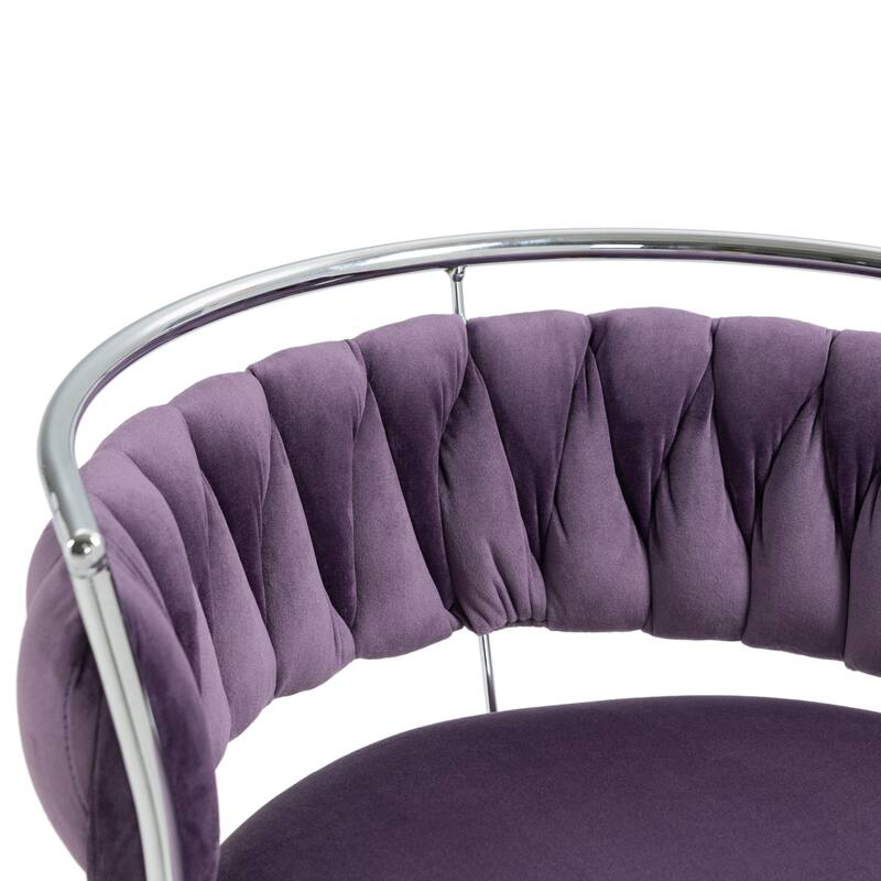 Modern Velvet 26" Adjustable Swivel Bar Stools (Set of 4)