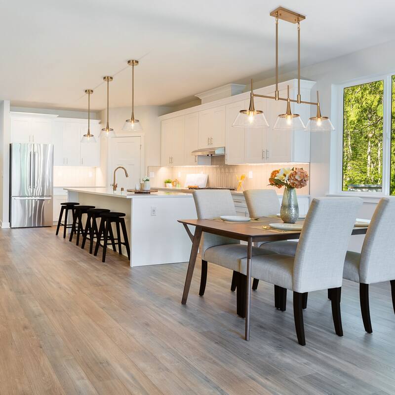 Mola Modern Farmhouse Gold 1-Light Glass Pendant Lights for Kitchen Island - D 9" x H 8"