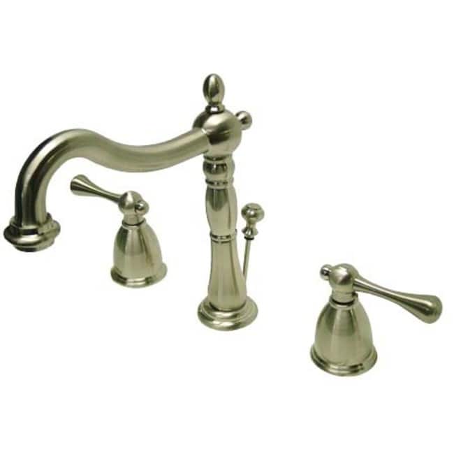 Kingston Brass English Vintage Widespread Bathroom Faucet with Pop-Up