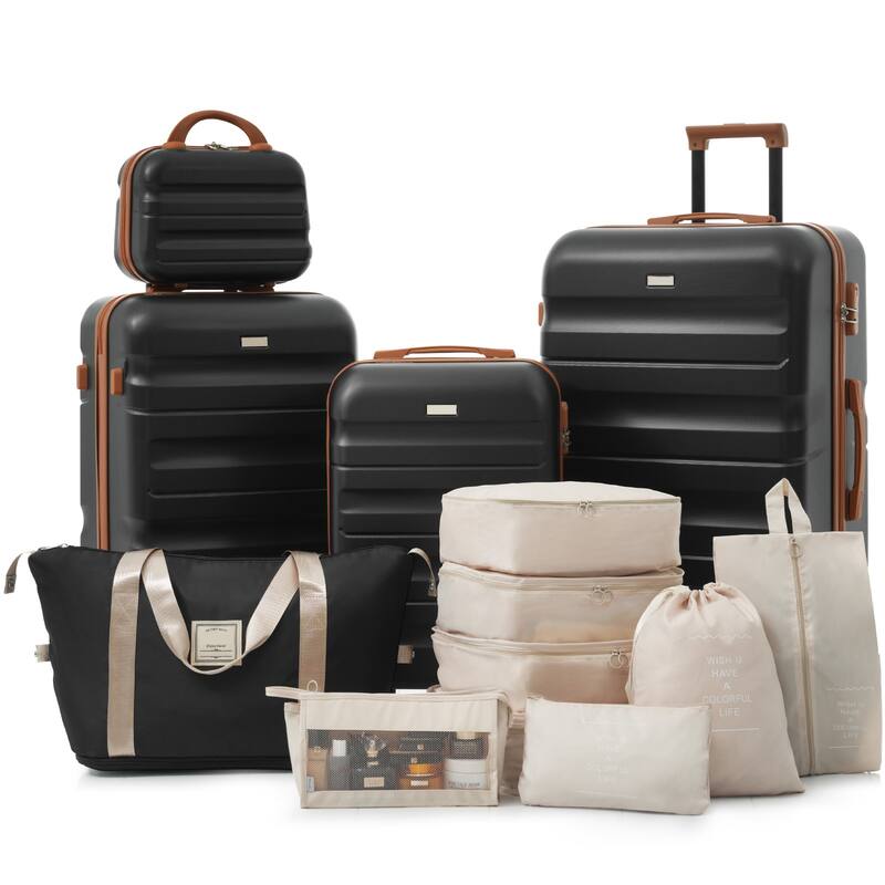 Hardshell ABS Luggage Set - Lightweight & Durable Suitcases with Dual Spinner Wheels, Carry-On & Check-In Sizes