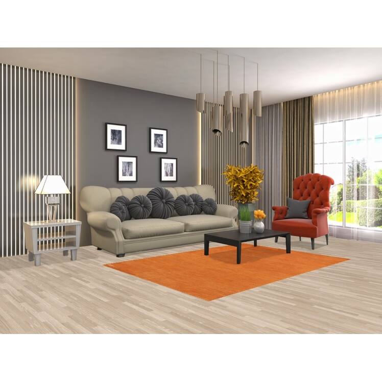 Modern Gabbeh Oriental Area Rug Handmade Living Roomwool Carpet - 4'8" x 6'7"