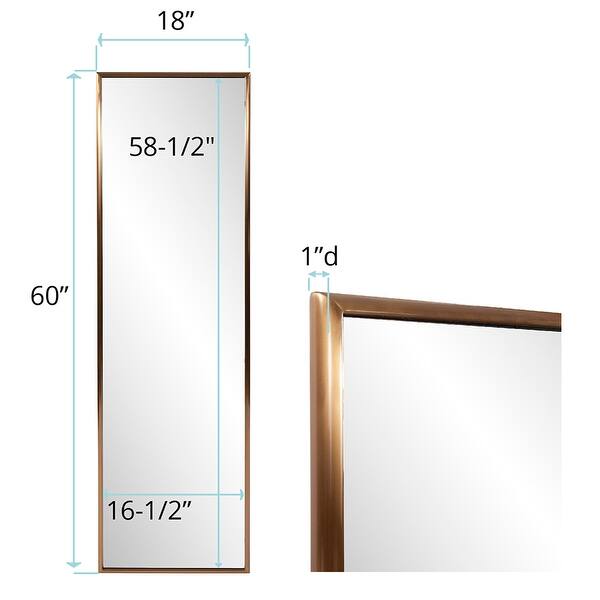 dimension image slide 0 of 2, Allan Andrews Full Length Stainless Steel Dressing Wall Mirror