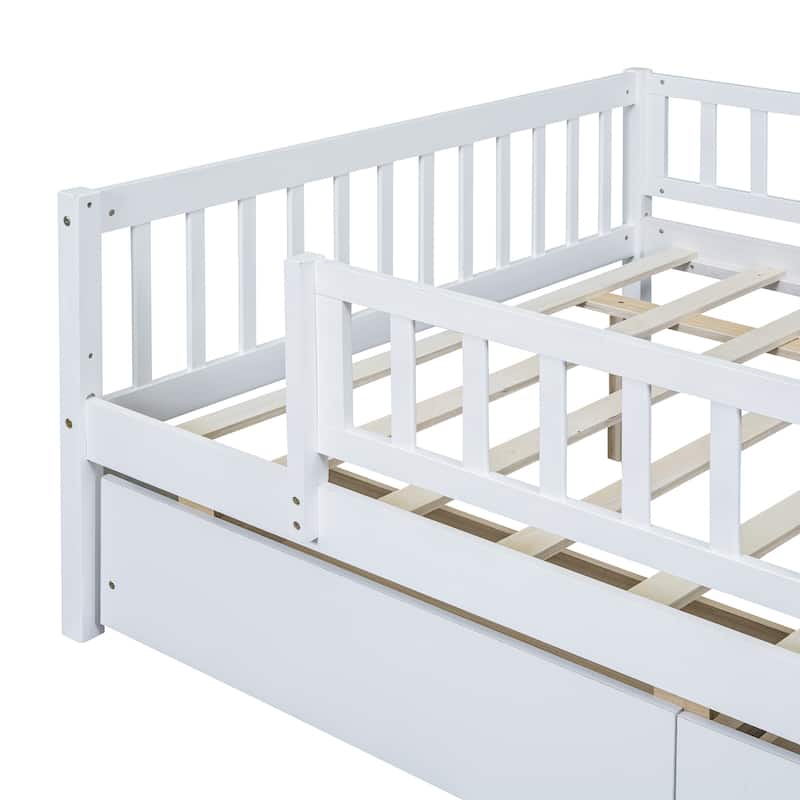 Daybed Wood Bed with Two Drawers