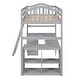 preview thumbnail 7 of 14, Twin size Loft Bed with Drawers, Cabinet, Shelves and Desk, Grey