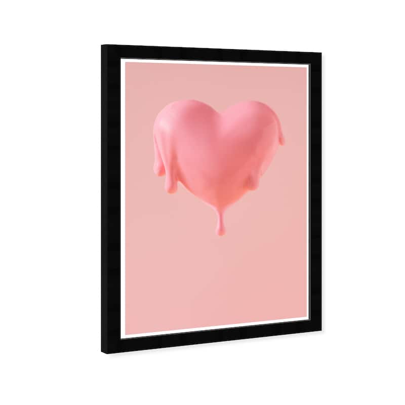 Wynwood Studio Prints Fashion and Glam Heart Melt Pink and Modern & Contemporary Wall Art Canvas Print