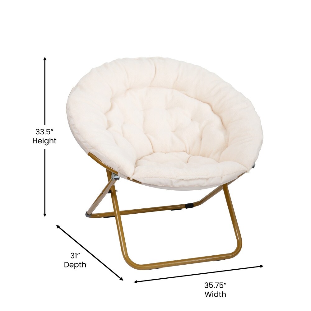 Faux fur hotsell saucer chair white
