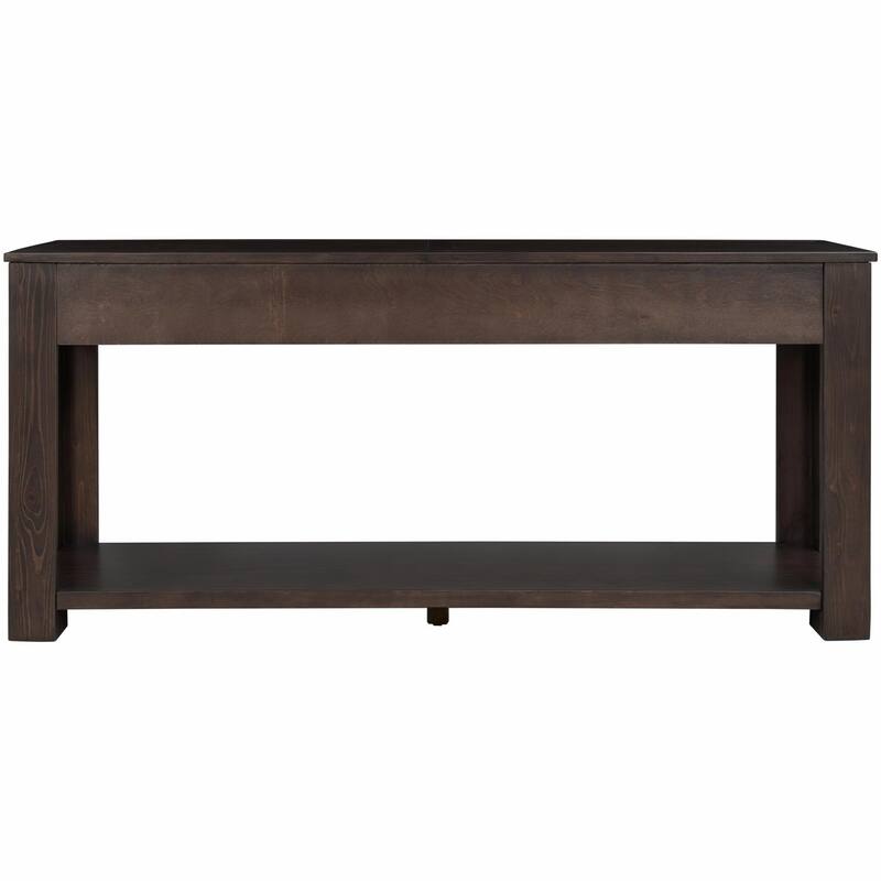 Entryway Console Table: Storage Drawers, Bottom Shelf