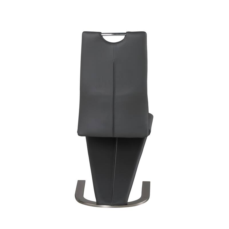 Somette Sully Contemporary Handle Back Side Chair in Gray, Set of 2