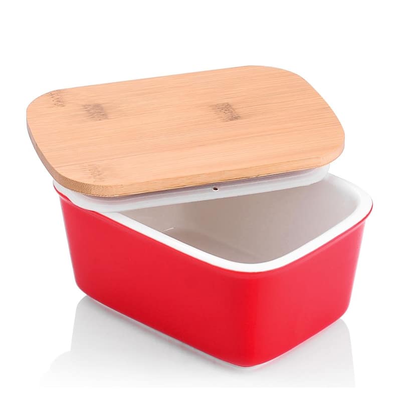 LOVECASA Porcelain 24Oz. Butter Dish with Lid