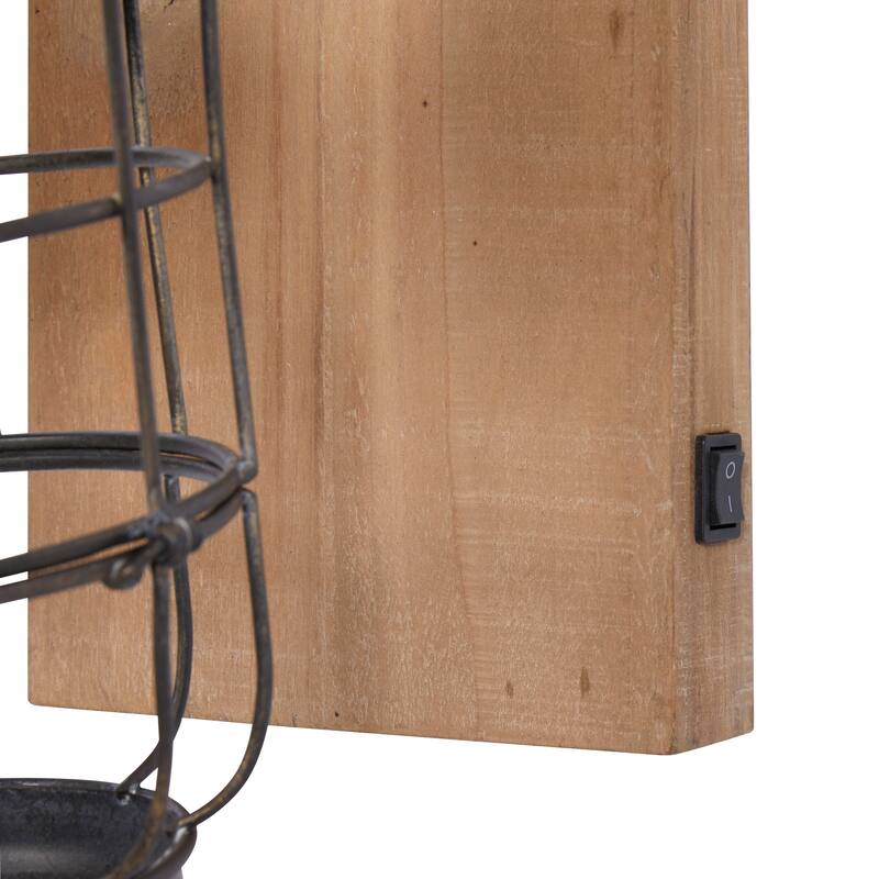 Black Metal Industrial Wall Sconce 15 x 6 x 11 - 6 x 11 x 15