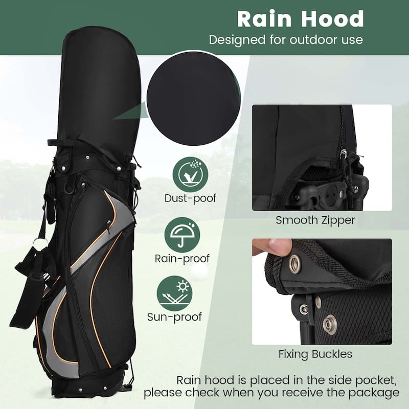Costway Golf Stand Bag Portable Lightweight Golf Carry Club Bag w/ - See Details