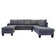 preview thumbnail 9 of 23, Reversible 3-piece Microfiber Suede Sectional Sofa with Ottoman
