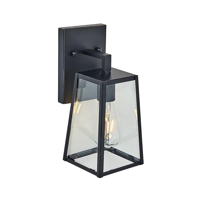 1 light 5 inch black iron outdoor wall sconce