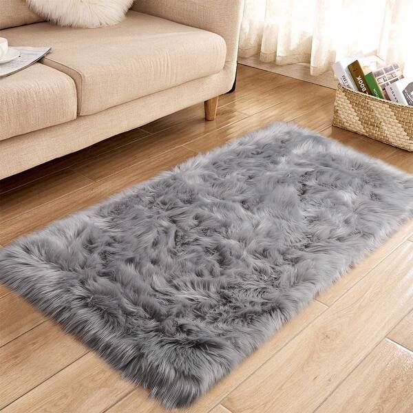 Lochas Super Soft Carpet Shaggy Sheepskin Area Rugs For Bedroom On Sale Overstock 30317600 3 X5 Black