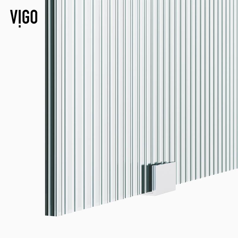 VIGO Elan 56" to 60" W x 74" H Frameless Sliding Shower Door