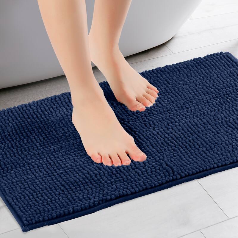 Bathroom Rugs, Soft Plush & Fluffy Bath Mats Non Slip Extra Thick Microfiber Bathroom Mat