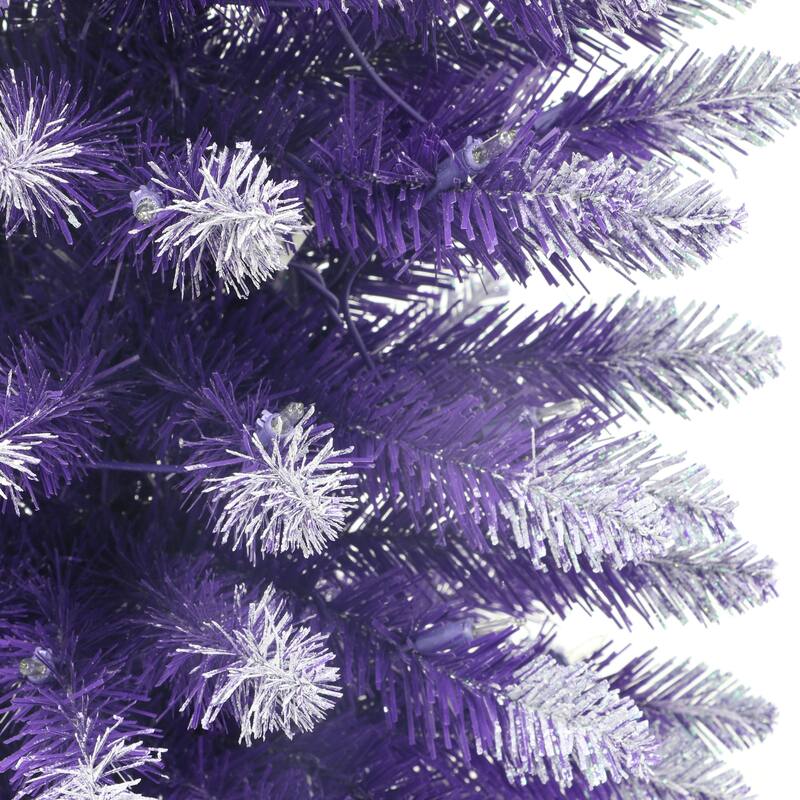 Puleo International 3 ft. Pre-Lit Fashion Purple Artificial Christmas Tree