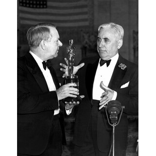 1937 WC Fields Presents Mack Sennett With A Special Oscar Acknowledging