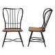 preview thumbnail 3 of 7, Carbon Loft Rudolph Industrial Metal and Wood Dining Chairs (Set of 2)