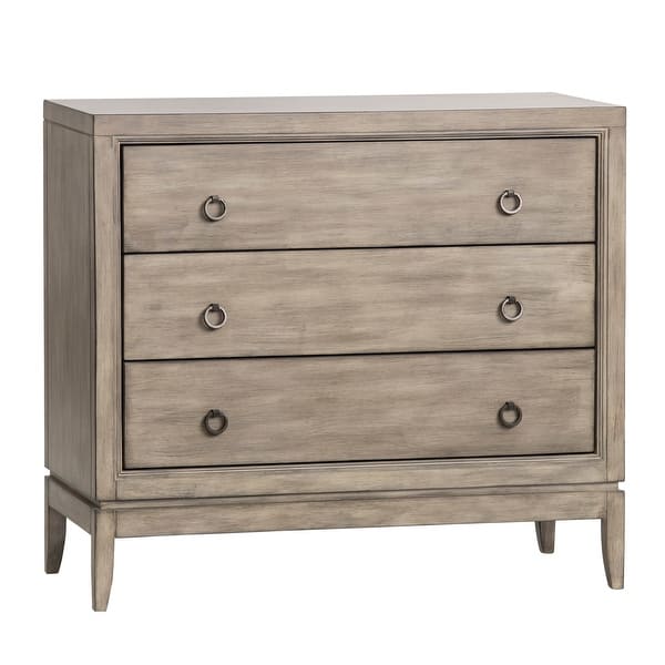 slide 2 of 3, Trimble Three-Drawer Wooden Accent Chest - Light Grey