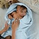 preview thumbnail 4 of 3, Baby Muslin Blanket - Large 40" X 40", Sky Blue, By Comfy Cub - Sky Blue