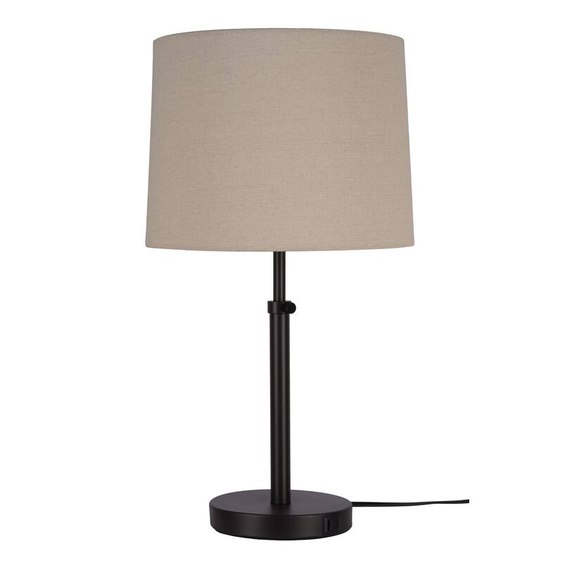 Kenroy Home Beckett Lamp with USB ports - Dark Bronze - Set of 2